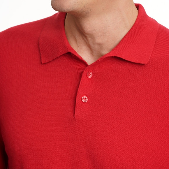 Gebreid poloshirt voor heren in basic look