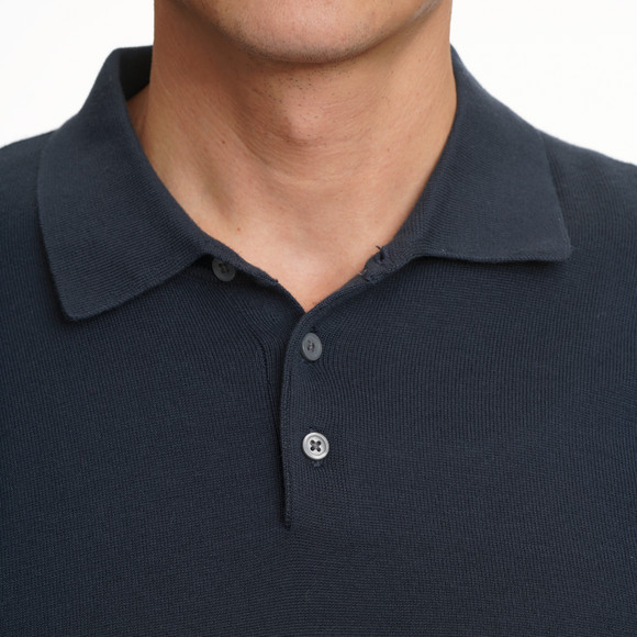 Gebreid poloshirt voor heren in basic look