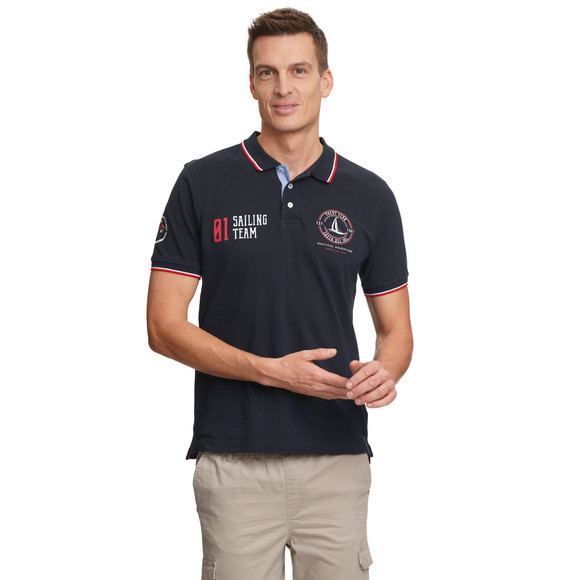 Herren Poloshirt mit Print