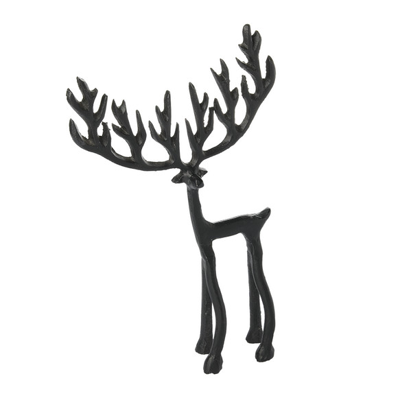 Grote metalen decoratieve rendieren zwart