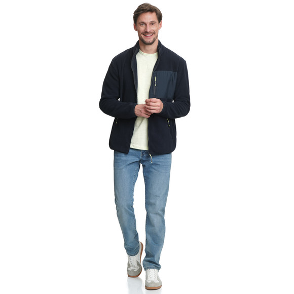 Fleecejas voor heren met borstzak