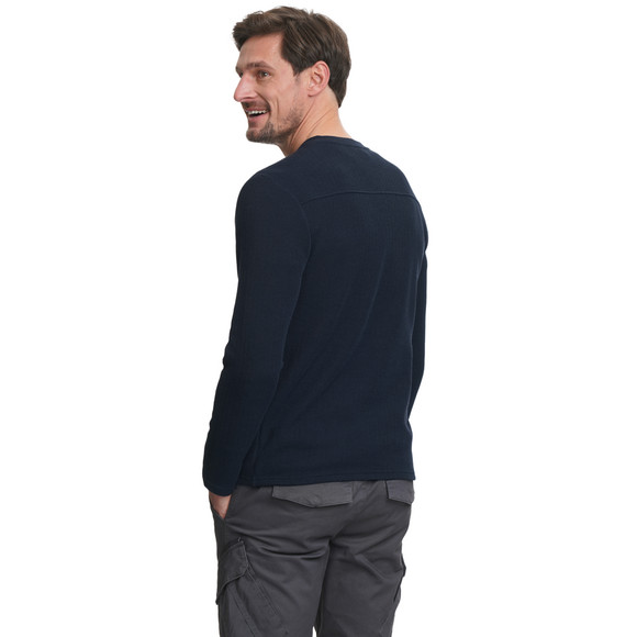 Herren Langarmshirt mit Struktur