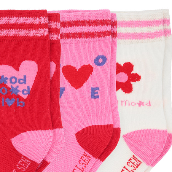 3 paar meisjessokken met biologisch katoen