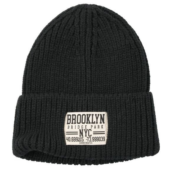 Damen Strickmütze mit Aufnäher