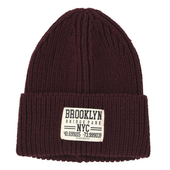 Gebreide damesmuts met patch