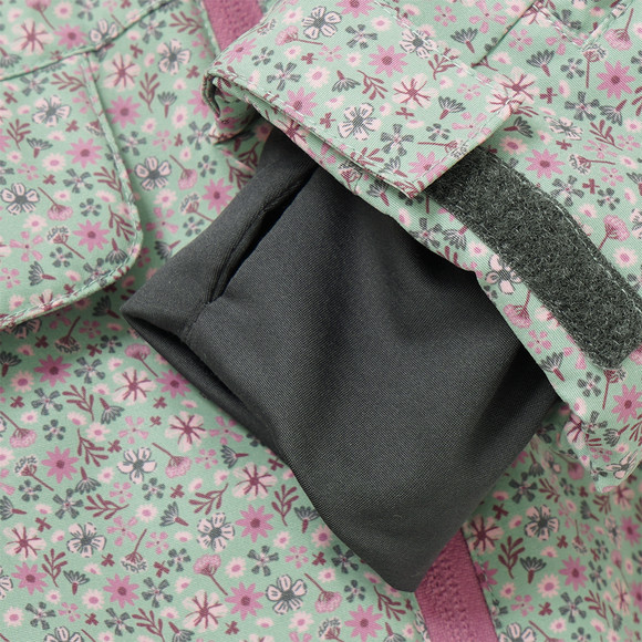 Mädchen Schneejacke mit Blümchen allover