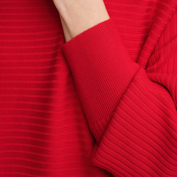 Damen Strickpullover mit Querrippen