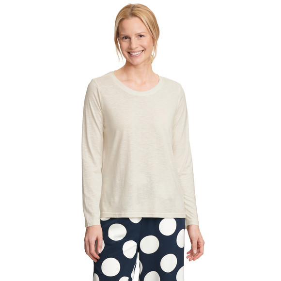 Damen Langarmshirt unifarben