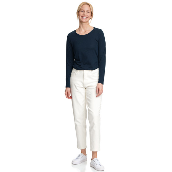 Damen Langarmshirt unifarben