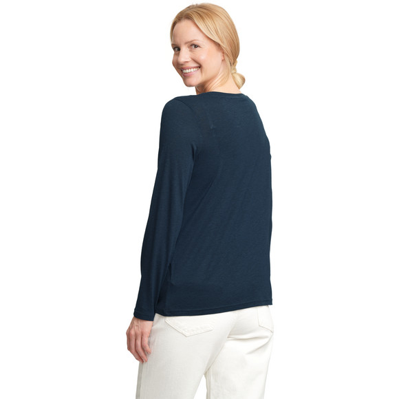 Damen Langarmshirt unifarben