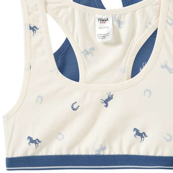 2 meisjes bustiers met paardenmotieven