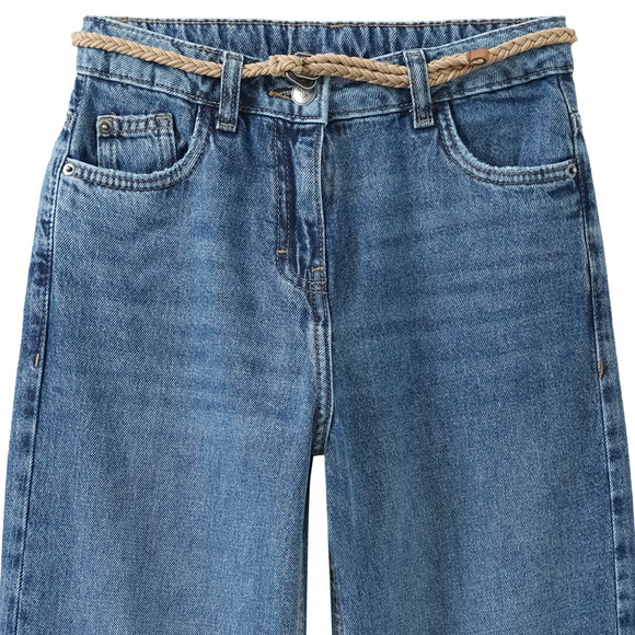 Jeans met wijde pijpen voor meisjes met riem