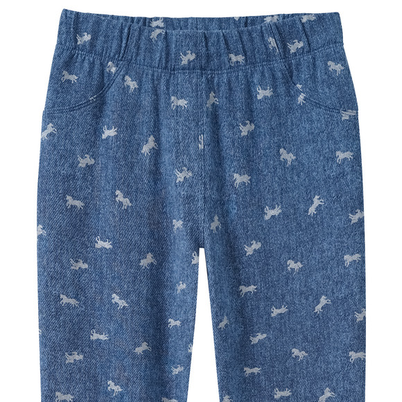 Mädchen Jeggings mit Pferde-Print