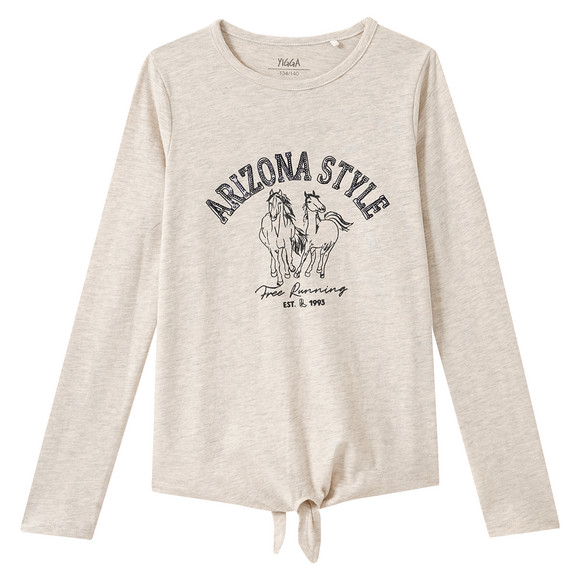 Meisjeslongsleeve met paardenprint