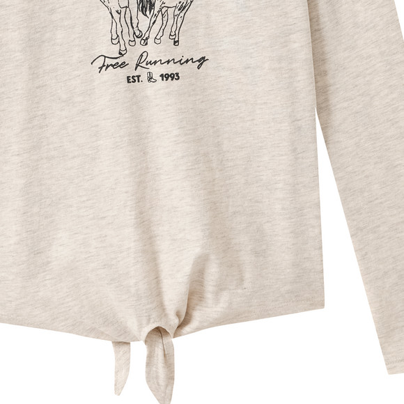 Meisjeslongsleeve met paardenprint