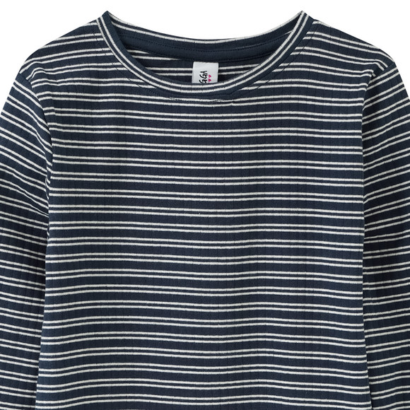 Mädchen Langarmshirt im Streifen-Look