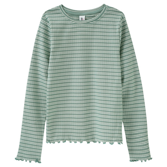 Mädchen Langarmshirt im Streifen-Look
