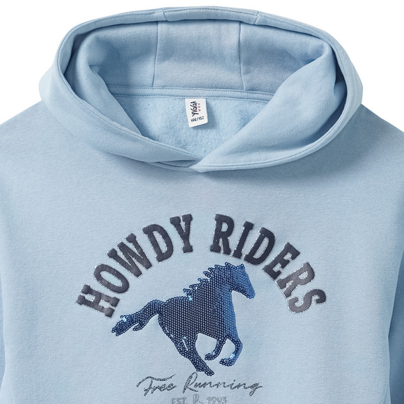 Meisjeshoodie met paardenprint