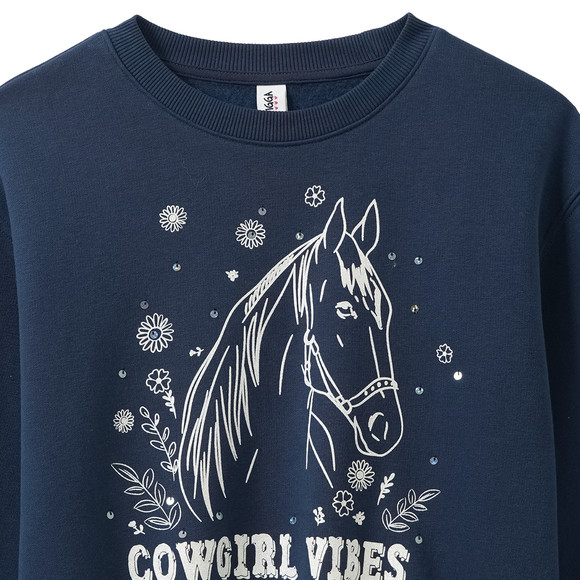 Meisjessweatshirt met paardenprint