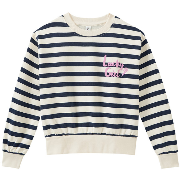 Mädchen Sweatshirt mit Streifen