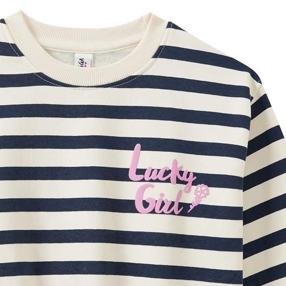 Mädchen Sweatshirt mit Streifen