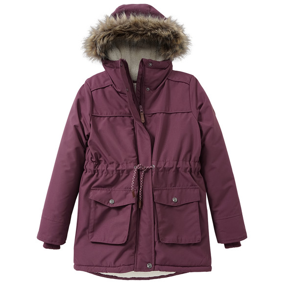 Parka voor meisjes met imitatiebont
