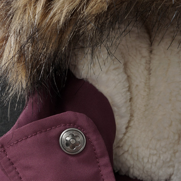 Parka voor meisjes met imitatiebont
