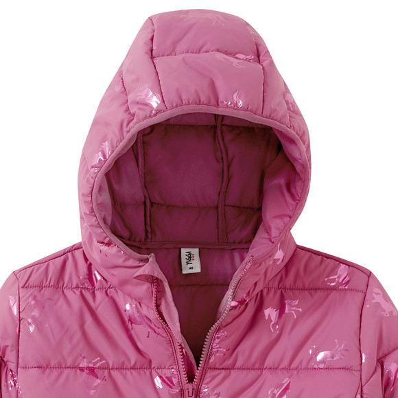 Meisjeswatteerjas met paardenprint