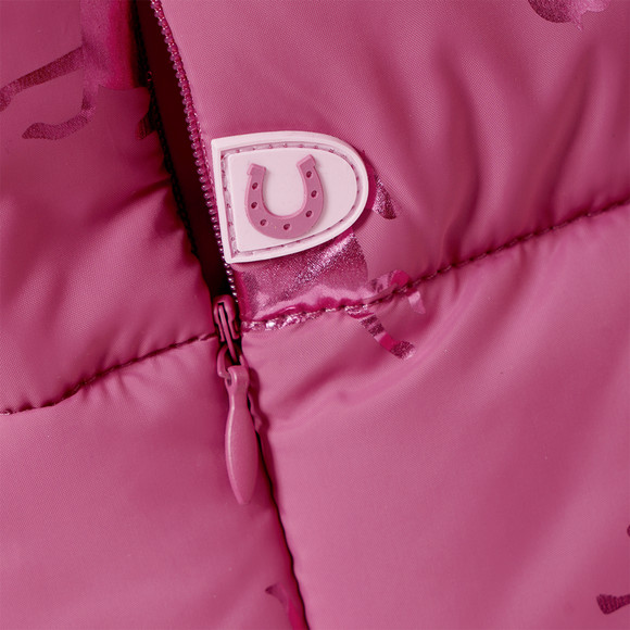 Meisjeswatteerjas met paardenprint