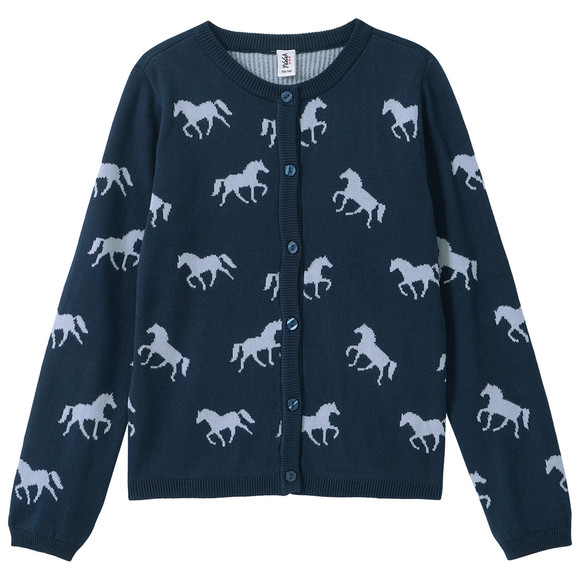 Meisjesvest met paardenprint