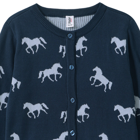 Meisjesvest met paardenprint