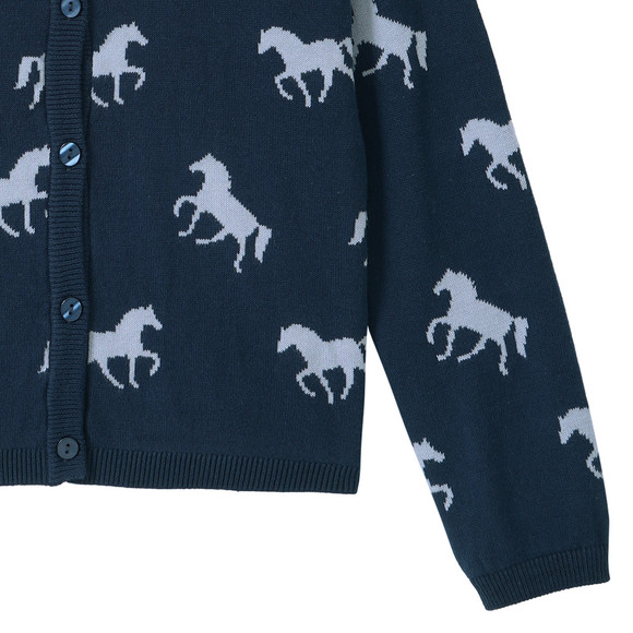 Meisjesvest met paardenprint