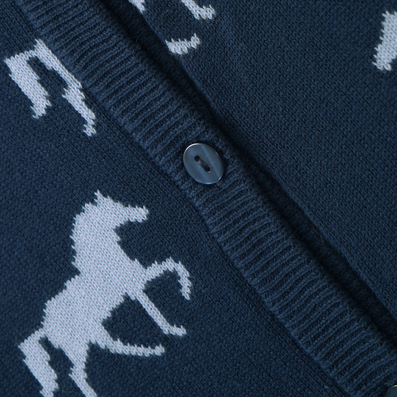 Meisjesvest met paardenprint
