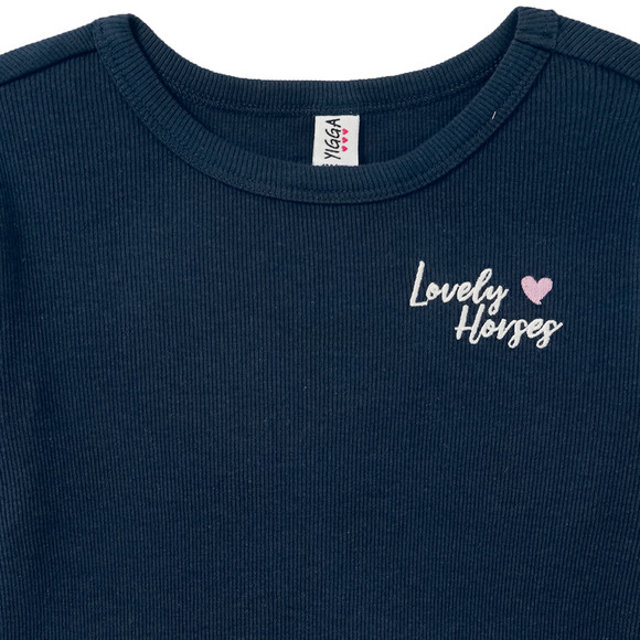 Mädchen Kleid mit Rippstruktur