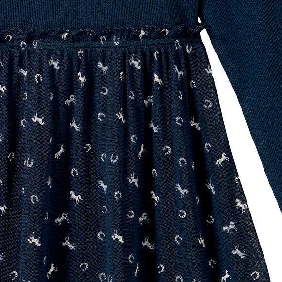 Mädchen Kleid mit Rippstruktur