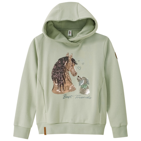 Mädchen Hoodie mit Pferde-Motiv