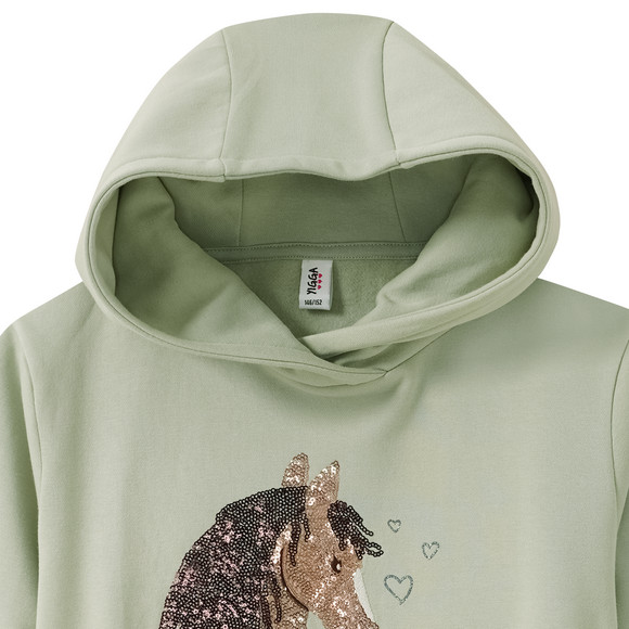 Mädchen Hoodie mit Pferde-Motiv