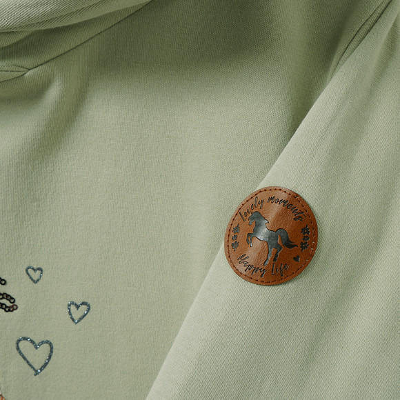 Mädchen Hoodie mit Pferde-Motiv