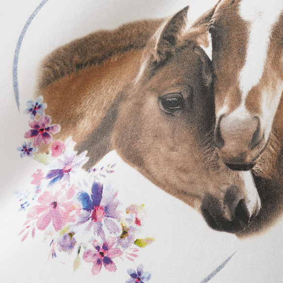 Meisjessweatshirt met paardenprint
