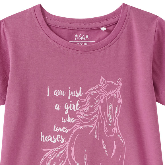 Mädchen T-Shirt mit Pferd-Motiv