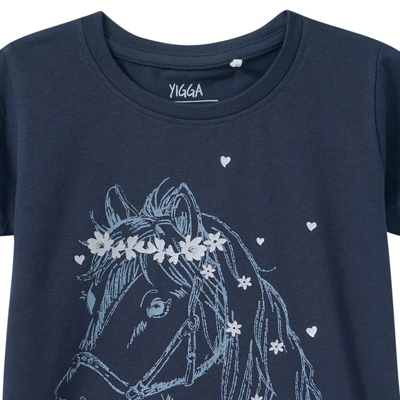 Mädchen T-Shirt mit Pferd-Motiv