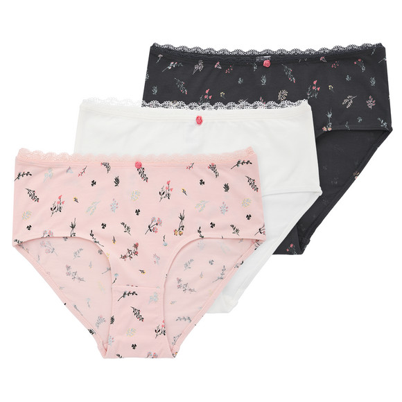 3 Damen Pantys mit Spitze