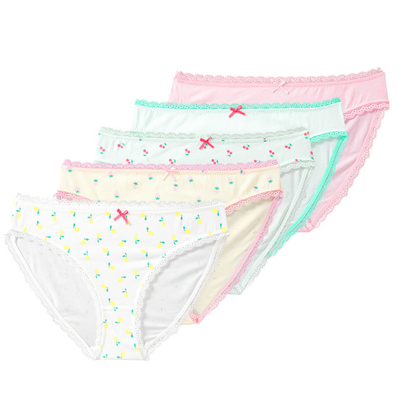 5 Damen Slips in Muster-Mix