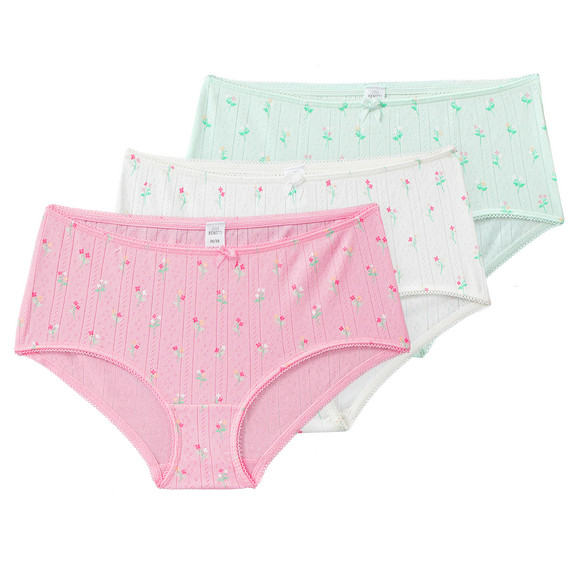 3 Damen Hipster mit Ajour-Muster