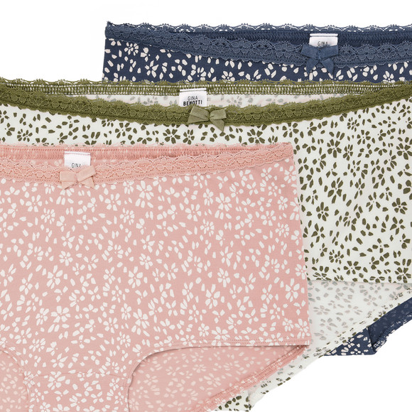 3 Damen Hipster mit Blumen-Muster