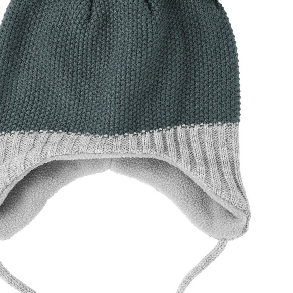Baby Strickmütze mit Bommeln