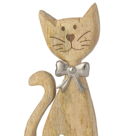 Deko-Katze aus Holz
