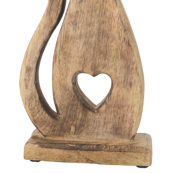 Große Deko-Katze aus Holz