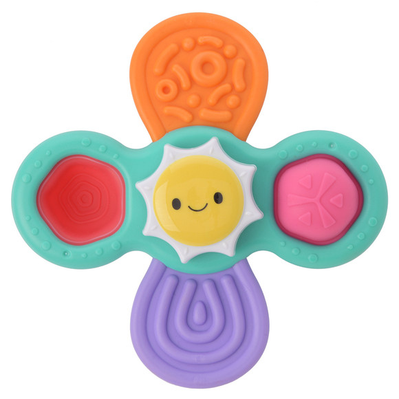 Baby spinner met zuignap turquoise / Kleurrijk