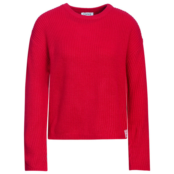 Damen Strickpullover unifarben